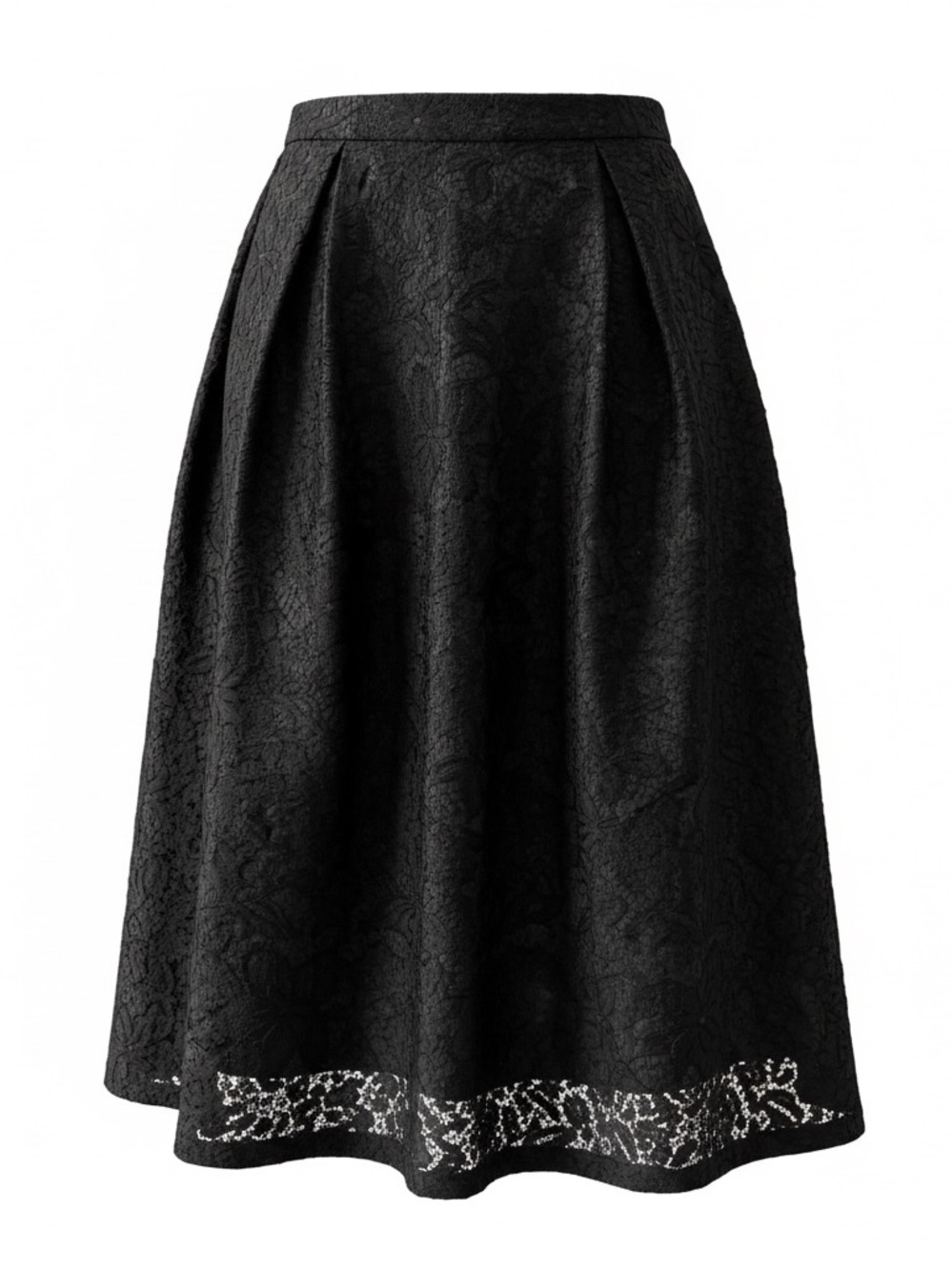 Karl Lagerfeld Embroidered Skirt-A-Line Midi Skirt-Size 12